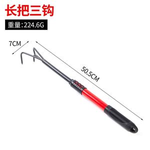 Râteau de jardin télescopique portable à 3 <span class=keywords><strong>dents</strong></span> en acier au carbone pour l'agriculture - Product Image 4