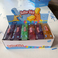 Vente en gros de bâtonnets de beurre slushy colorés de 4 oz, jouets anti-stress à montée lente pour enfants