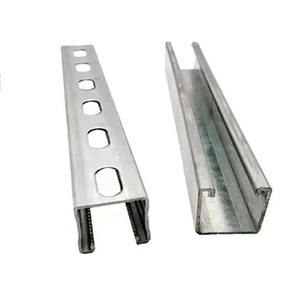 Profilé Unistrut en acier galvanisé HDG, double soudure, 41x21, pour plafond métallique, avec trous, type poutre C et rail C - Product Image 3