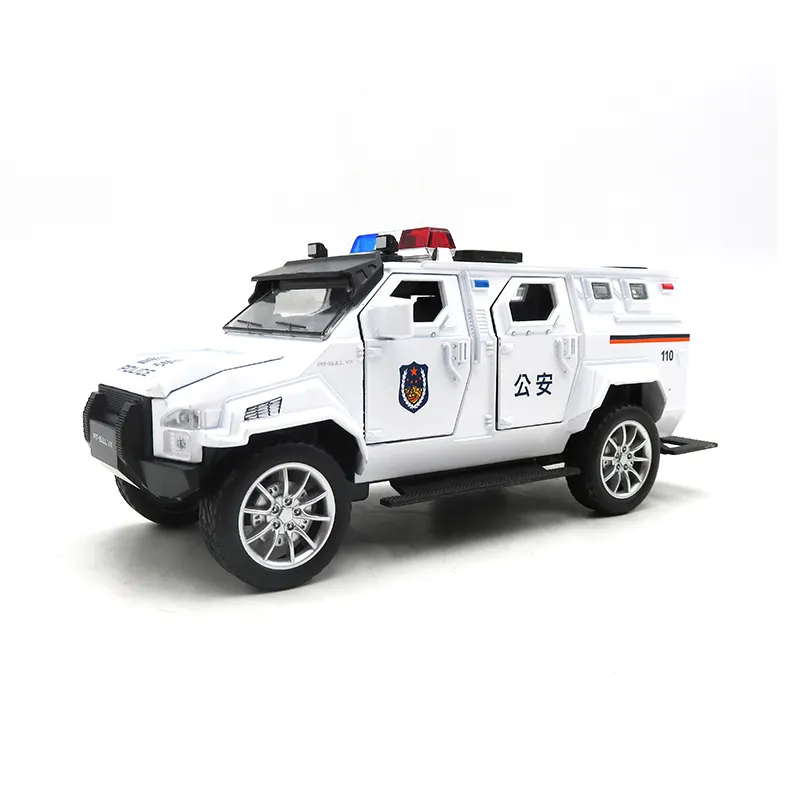 Auto pressofuse della polizia giocattolo 1:24 personalizzato pressofuso auto giocattolo simulazione giocattoli pressofusi veicoli modello di auto