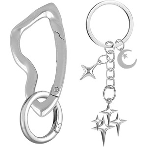 Moschettone a <span class=keywords><strong>Stella</strong></span> in Lega di Zinco di Alta Qualità, Anello Portachiavi a Forma Speciale per Borsa, Unisex, Vendita all'Ingrosso - Product Image 5