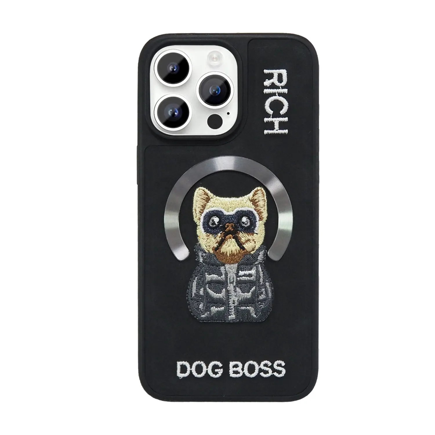 Super Magnetisch Voor Iphone 15 Pro Max Backcover Cool Pattengeborduurd Telefoonhoesje