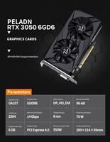 Dual Fan Cooling 96Bit Desktop Computer Internal System Hardware Components Esports Gaming PC Parts RTX 3050 Graphics Card