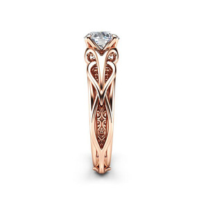 Anello con Fiore in Tono Rosa per Donne, Gioiello Elegante e Scintillante, Vendita all'Ingrosso - Product Image 3