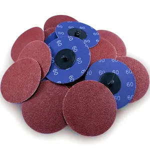 25-Piece 3-Inch 60 Grit Aluminum Oxide Roll Lock Die Grinder Sanding Grinding Disc Abrasive Tools for Metalworking