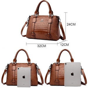 Wholesale Custom Logo Luxury Crocodile Pattern Tote <strong>Bag</strong> Sustainable Vegan Leather Executive Handbags for Women Factory OEM ODM - Product Image 4