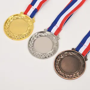 Hot sale metal crafts Blank Award Run Race Metal Gold Silver Bronze Medals Custom Medal