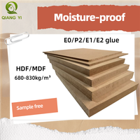 Panneau MDF HDF en placage de bois sablé imperméable et ignifuge de haute qualité 4x8 pieds Première classe E0 P2 Mélamine Meubles de cuisine Chambre à coucher