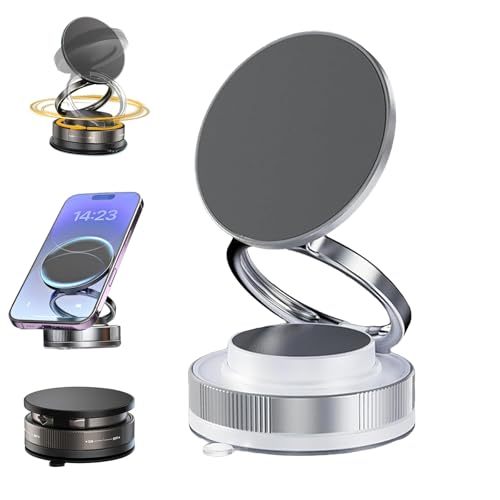 2026 New Trending 360 Degree Rotation Foldable Magnetic Car Mobile Phone Holder Vacuum Suction Desk Phone Stand Car Phone Mount