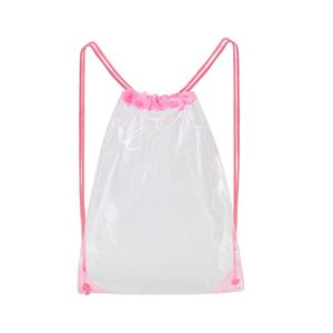 Custom Logo Waterproof PVC Clear Plastic Drawstring Draw <b>String</b> Backpack <b>Bags</b> - Product Image 1