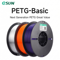 Filament d'imprimante 3D ESUN PETG-Basic 1,75 mm 1 kg FDM Bambu Lab Extrudé 240-260 Transparent PETG Plastique d'impression en gros