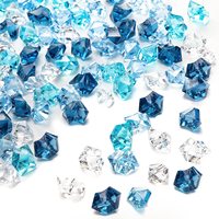 Pierres précieuses en plastique, pierres précieuses en plastique concassées, perles en cristal de pierre acrylique, remplissage de vase en pierre de glace en plastique acrylique au trésor