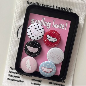 <span class=keywords><strong>Mini</strong></span> autocollants Kpop à pois Ailes d'ange, décorations pour journal créatif, qualité de collection, épingles créatives mignonnes style dessin animé - Product Image 5