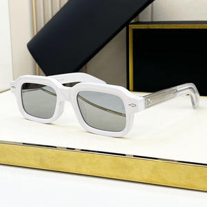 Lunettes de soleil carrées de luxe haut de gamme de qualité supérieure d'usine d'origine, UV400, multicolores, faites à la main, en acétate pour <span class=keywords><strong>hommes</strong></span>, avec rivet en forme de flèche - Product Image 6