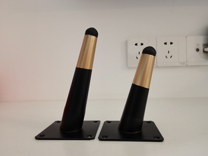 Gambe <span class=keywords><strong>in</strong></span> <span class=keywords><strong>Legno</strong></span> Tornito Sagomate da 15 cm, <span class=keywords><strong>Piedini</strong></span> per Letto e Gambe <span class=keywords><strong>in</strong></span> <span class=keywords><strong>Legno</strong></span> Nere per Divano con Tubo Metallico - Product Image 3