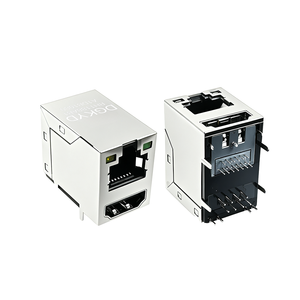 Cổng duy nhất 8P8C LED shielded RJ45 cắm mạ vàng <span class=keywords><strong>USB</strong></span> nối nữ với ổ cắm mạng Ethernet kết nối - Product Image 1