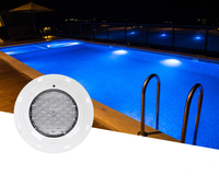 Projecteurs LED étanches IP68 12V 24W pour piscine, montage mural sous-marin, diamètre 295 mm, type plastique pour piscines