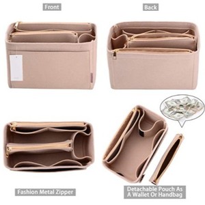 Sac intérieur en feutre pour salle de bain, portable pour l'extérieur – Trousse de maquillage moderne grande capacité, construction de haute précision - Product Image 3