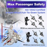 Système de sécurité universel pour fauteuil roulant Tengyun RS3A, nouveau, pour bus/fourgons, adaptable/améliorable, garantie 3 ans, Jiangsu Chine