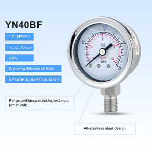 थोक कंपन प्रमाण घर कॉम्पैक्ट आकार दबाव गेज लीक सबूत तेल भरा दबाव गेज - Product Image 4