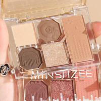 MINSHZEE OEM 5 couleurs Contour et fard à joues et ombres à paupières Palette de fards à paupières dégradés cosmétiques directs d'usine à faible saturation