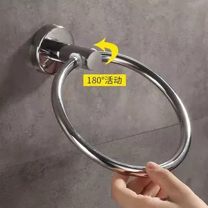 Decorativo unico Accessori Per il Bagno Nero Opaco Mano A Muro Asciugamano Anelli