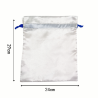 Pochette de rangement personnalisée en satin de polyester avec cordon de serrage, sac organisateur de cosmétiques, sac de voyage léger, écologique, durable, emballage cadeau
