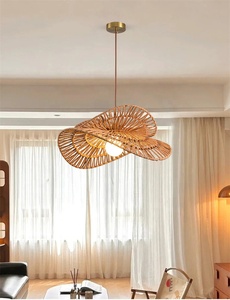 Lámpara Colgante Hecha a Mano de Mimbre y Cuerda de Cáñamo, Estilo Japonés Retro <span class=keywords><strong>Wabi</strong></span>-Sabi, para Dormitorio, Centro de Estilo Zen Chino, Salón de Té, Restaurante - Product Image 6