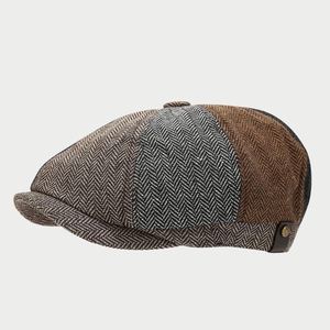 2024 Autumn Winter New Popular British <b>Berets</b> Men Women Fashion Trends Outdoor Herringbone Newsboy Cap - Product Image 2