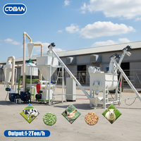 1-2t/h Livestock Poultry <strong>Feed</strong> Making Machine Complete Animal <strong>Feed</strong> Pellet Production Line for 50000Chicken & 1000Cattle Farm