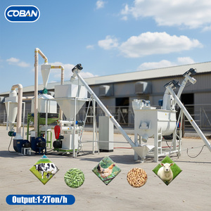 Máquina para Elaborar Alimento para Ganado y Aves <span class=keywords><strong>de</strong></span> Corral <span class=keywords><strong>de</strong></span> 1-2 t/h, Línea Completa <span class=keywords><strong>de</strong></span> Producción <span class=keywords><strong>de</strong></span> Pienso <span class=keywords><strong>en</strong></span> Pellets para <span class=keywords><strong>Granjas</strong></span> <span class=keywords><strong>de</strong></span> 50000 Pollos y 1000 Vacas - Product Image 1