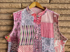 Hot Sale Premium Handmade Cotton Quilted Jacket Floral Pattern Casual Boho Style for Women Winter Coat Soft - Product Image 3