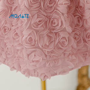 MQATZ <span class=keywords><strong>Robe</strong></span> de Soirée Rose Luxe pour Filles, <span class=keywords><strong>Robe</strong></span> de Bal Col Rond Scintillante sans Manches en Velours avec Décorations Florales, Tenue Formelle pour Fêtes d'Été et Bals de Promo - Product Image 4
