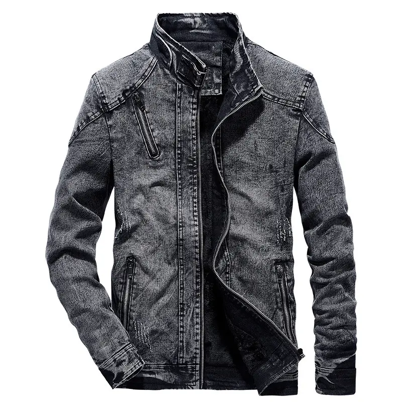 1823 New Jacket Men Autumn Fashion Cotton Slim Men Retro Denim Jacket Clothes Jean Jacket