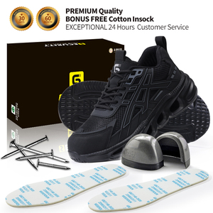 <span class=keywords><strong>Scarpe</strong></span> <span class=keywords><strong>Antinfortunistiche</strong></span> GUYISA Antiurto e Antiperforazione, Leggere con Punta in Acciaio, Tomaia in Flyknit per Estate, Primavera e Autunno - Product Image 4