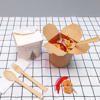 Boîte de rangement en carton kraft personnalisée pour nouilles, spaghetti et pâtes, gaufrée, jetable, pour vente en gros et à emporter