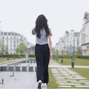 Cozy Modal Thin Wide <strong>Leg</strong> Pants Female Summer Plus Size Elastic Waist Loose <strong>Straight</strong> Casual Pants <strong>Women</strong> High Waist <strong>Trousers</strong> Loose - Product Image 6