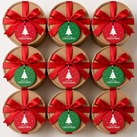 Biglietto di Natale Personalizzato 2026 con Logo, Etichetta Natalizia Europea di Alta Gamma, Mini Biglietto Regalo Natalizio in Stile Cartoon