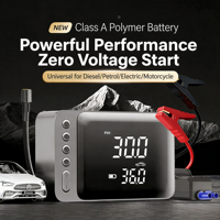 Démarreur de voiture 12V 7200mAh ABS, gonfleur de pneus rapide 150PSI, manomètre numérique, compresseur d'air portable, batterie externe