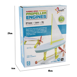 Oem Factory fai da te elastico alimentato motori ad elica kit di esperimenti scientifici <span class=keywords><strong>giochi</strong></span> di giocattoli scientifici educativi - Product Image 4