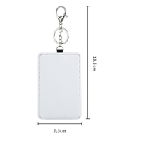 Presse à chaud par sublimation Porte-cartes de crédit Pochette portefeuille Porte-clés en cuir PU vierge Sublimation d'un côté Impression par transfert de chaleur