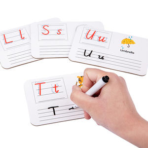 Vente en gros Jouets d'apprentissage de l'éducation précoce des enfants Jeux d'apprentissage de l'alphabet en bois <span class=keywords><strong>Lettres</strong></span> anglaises Cognition Cartes flash avec jeux d'écriture - Product Image 6