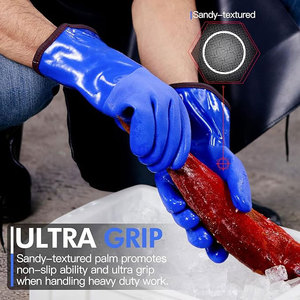 Guantes Impermeables Aislantes de PVC para Congelador, Forrados de Cachemira, Resistentes al Frío Invernal, Antideslizantes, de Seguridad para Trabajo, para Hombres y Mujeres - Product Image 5