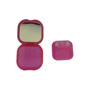 <span class=keywords><strong>Mini</strong></span> <span class=keywords><strong>miroir</strong></span> de poche à paillettes avec peigne, petit volume, outil de maquillage portable pour sacs, utilisation en voyage, design léger rose, OEM ODM - Product Image 1