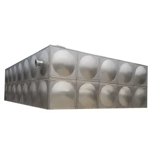 Petit réservoir carré de stockage d'eau chaude en acier inoxydable 304, réservoir d'eau de 5x5x2m boulons et écrous ss304