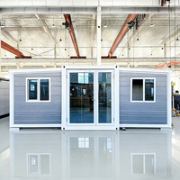 Maison conteneur préfabriquée de luxe extensible et portable de 10 à 20 pieds, 2 chambres, hôtel/appartement mobile sur mesure, design moderne personnalisé