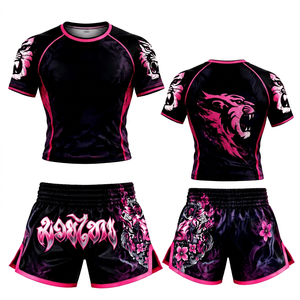 Conjunto Deportivo de 3 Piezas para Hombre, Secado Rápido, Camiseta Deportiva, Pantalones Jogger, Ropa para MMA, Boxeo y Lucha Libre - Product Image 1