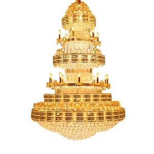Villa doble piso habitación lámpara vestíbulo del Hotel Personalización <span class=keywords><strong>de</strong></span> Europa grande candelabro <span class=keywords><strong>de</strong></span> cristal LED - Product Image 1