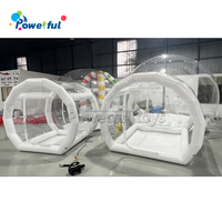 Tente Dôme Bulle Transparente Gonflable Personnalisée d'Extérieur avec Tunnel, Maison de Camping