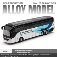 Escala 1:32 Diecast CZ autobús Metal simulación coche aleación vehículo juguete sonido luz retroceso Puertas Abiertas ruedas móviles autobús modelo Juguetes